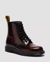 DR. MARTENS 1460 Inferno Rub Off Leather Boots in Cherry Red Arcadia - Gravity NYC